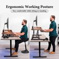 thumbnail image 4 of Height Adjustable Standing Desk 37” Wide Sit to Stand Converter Stand Up Desk Tabletop Workstation for Monitor Riser, 4 of 9