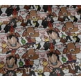 thumbnail image 6 of oneOone Viscose Jersey Rose Brown Fabric Horse Craft Projects Decor Fabric Printed By The Yard 60 Inch Wide, 6 of 7