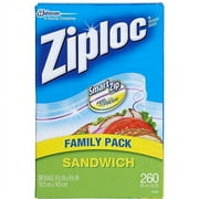 Ziploc Sandwich Bags Family Pack Gallon Size, 260 count