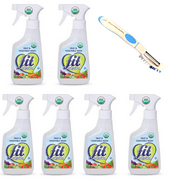 12 oz Fit Produce Wash With Imperial Produce Duo Cleaning/Peeling Bush 6 Pack