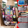 thumbnail image 4 of Organizador para asientos traseros de coche Helteko Kick Mats con soporte para tabletas, color gris, 4 of 7