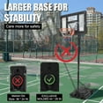 thumbnail image 3 of Adjustable Basketball Hoop 5.58–10FT, Outdoor Portable Basketball System with PC Backboard & Heavy Base, for Adults & Kids, Height Adjustable Goal for Driveway, Backyard, Indoor Use with Wheels, 3 of 7