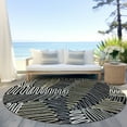 thumbnail image 6 of Addison Rugs Chantille Indoor/Outdoor Transitional Floral Black Washable Round Rug, 8' x 8', 6 of 6