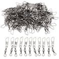thumbnail image 1 of 100 Uds. Broches giratorios de pesca, anillos sólidos a presión de seguridad giratorios de barril rodante 6A kusrkot Eslabones giratorios de cojinetes de bolas de pesca, 1 of 5