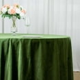 thumbnail image 3 of Efavormart 120" Olive Green Premium Velvet Round Tablecloth, Reusable Linen For Wedding Party Events, 3 of 6