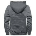 thumbnail image 4 of Winter Clearance!Brilliant Jackets for Men Puff Men's Winter Long Sleeved Cardigan Pockets Warm Plush Hooded Jacket Fleece Sweater Coat Heavy Weight, 4 of 5