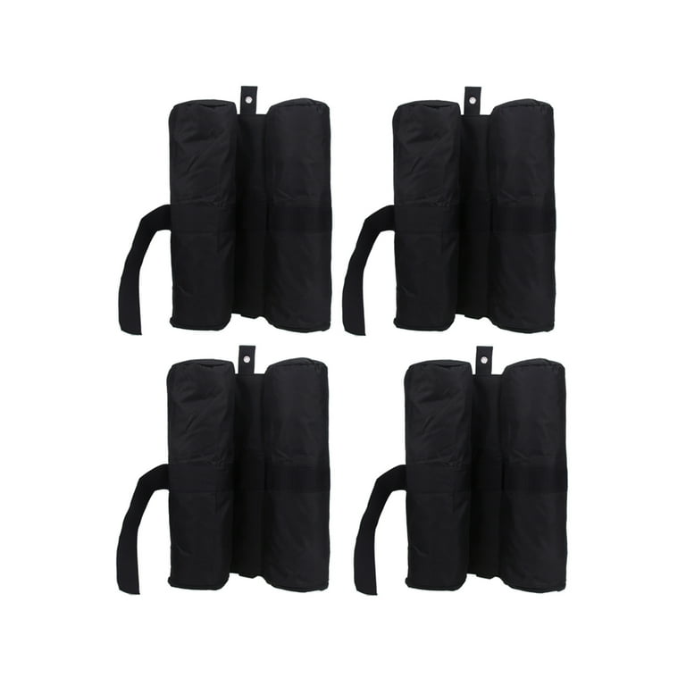 FANCY 4pcs Double Barrel Canopy Weight Bag Heavy-Loading Tent Sand Bag  Outdoor Windproof Marquee Leg Sand Base Universal Weighted Feet Bag  Fillable Super Stable Gazebo Sandbag with Zipper 