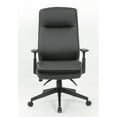 thumbnail image 5 of Boss Office Products CaressoftPlus Vinyl Executive High Back Chair with Adjustable Arms and Casters, Black, 5 of 8