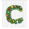 thumbnail image 3 of Ambesonne Letter C Shower Curtain, Celebration Design, 69"Wx75"L, Multicolor, 3 of 3