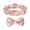 A-Pink38, variant on FTsdfkl Floral Dog Collar with Bow Tie, Soft Cotton Bowtie Cat Dog Collar with Metal Buckle, Adjustable Puppy Collars, Pet Gift for Small Medium Large Dogs,Green floral print,S