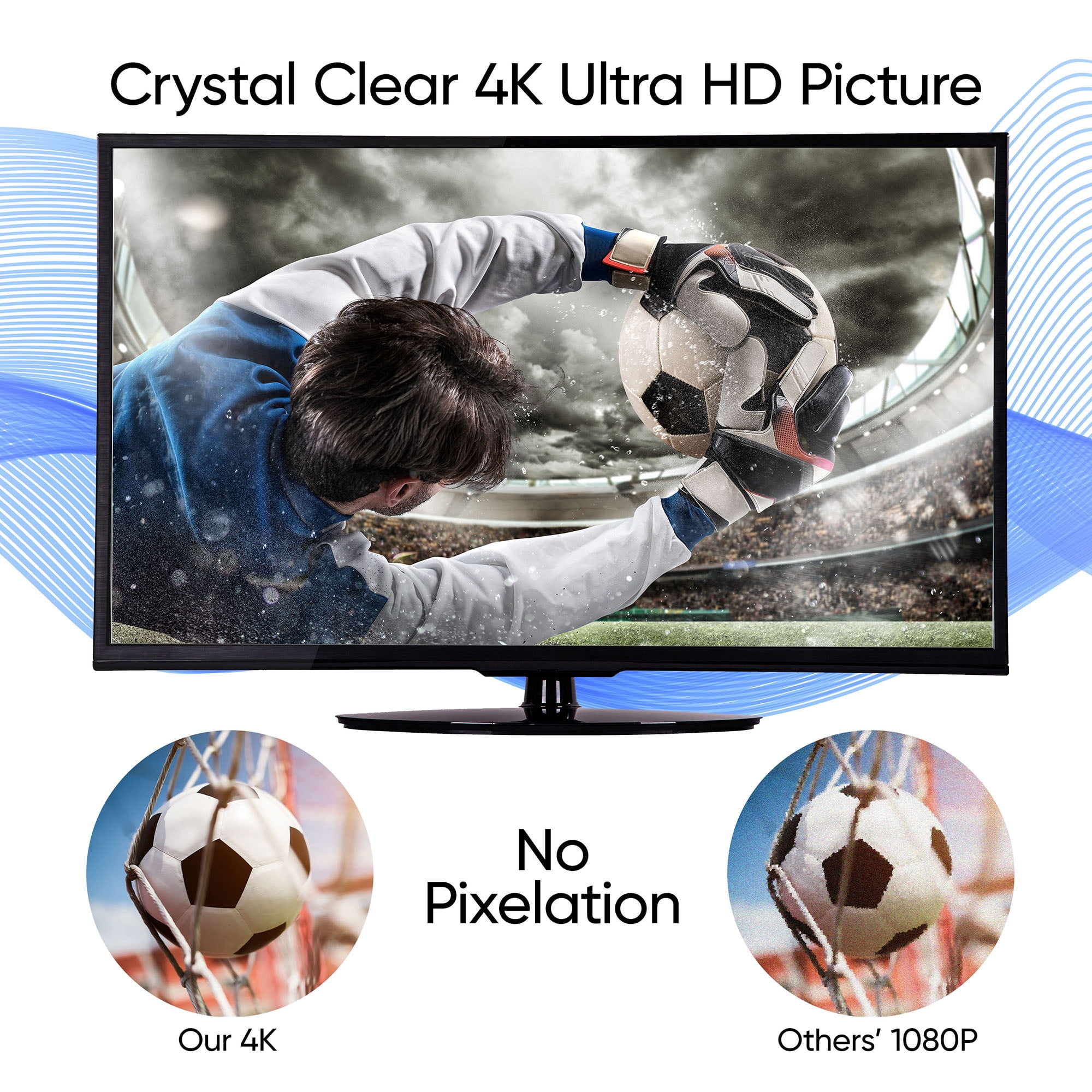 onn Outdoor TV Antenna with Mounting Pole, 85-mile Range (Reception Varies by Location), Supports HDTV & 4K UHD