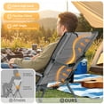 thumbnail image 7 of Folding Camping Chair For Adults With Adjustable Back, Heavy-Duty 500 Lbs Support, Oversized Collapsible Portable High Back Reclining Chair For Outdoor Lawn Patio Balcony (Grey), 7 of 7