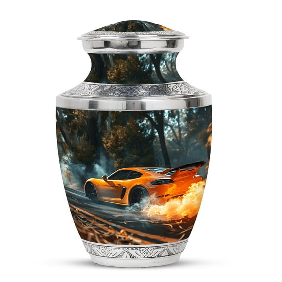 KARYLIZ Car Urn for Ashes Adult Male - Burial Urns for Adult Human Ashes - Cremation Urn for Human Ashes - Urns for Women Human Ashes - Decorative Urns Funeral Cremation for Mom & Dad (10Inch)