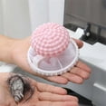thumbnail image 5 of 2PC Sink Drain Filter Cover Floating Hair Filtering Mesh Removal Reusable Washing Machine Hair Filter Cleaning Mesh Bag Upgraded Pet Hair Remover 3PCS Floating Hair Filtering Mesh Removal Pink, 5 of 5