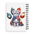 thumbnail image 2 of Patriotic American Shorthair 4th of July Independence Paws Spiral Bound Journal Cat Lover Kitten Owner Gifts 5x7in Spiral Notebook - 02010, 2 of 5