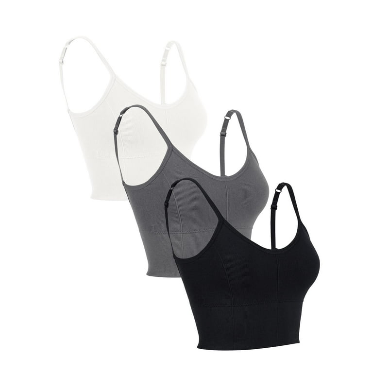 Halter Neck Sport Bra Women Seamless Adjustable Strap Bralette Backless  Padded Gym Tank Tops Sexy Push Up Crop Top for Yoga Black at  Women's  Clothing store