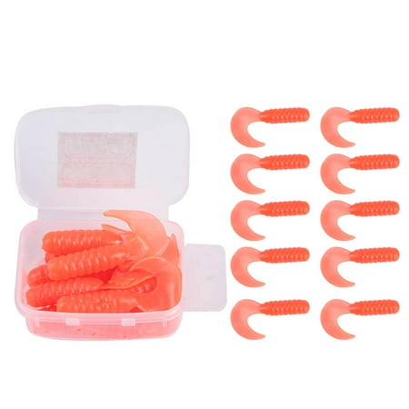 Red 4cm Soft Silicone Fishing Baits 10PCS Grub Worm Lures for Tackle Ideal Fishing Accessories Sarapandan