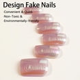 thumbnail image 3 of Press On Nails Whiosyrt Short Square Brillante False, 24 unidades, 3 of 7