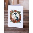 thumbnail image 2 of Greyhound Christmas Flowers Greeting Cards Pack of 8 7 in x 5 in, 2 of 3