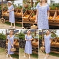 thumbnail image 6 of Avidlove Long Nightgowns for Women Henley Floral Ladies Gowns Short Sleeve Btton Neck Nightdress House Dress Sleepwear with Pockets, 6 of 9