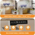 thumbnail image 5 of Craftian L-Shaped Electric Standing Desk with LED Lights & Power Outlets, Modern Adjustable Height Sit-Stand Desk, Grey Wash, 5 of 10