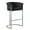 Black, variant on Pink Velvet Counterheight Chair (Single) with Silver Metal Chrome Base