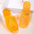 thumbnail image 3 of Womens Jelly Shoes, White Jellies Sandals Clear Flats Slip On Summer Beach Slippers Transparent Closed Toe Soft Slide, 3 of 5