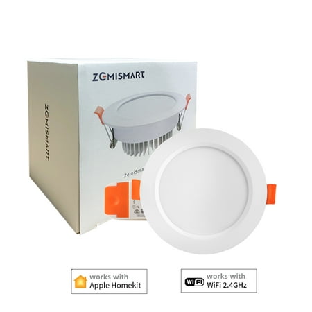 

Zemismart Homekit Wifi Smart LED Downlight RGBCW Dimmable Round Ceiling Lamp 4 Inch Compatible with Siri Alexa Google Home