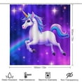 thumbnail image 2 of Unicorn in Galaxy Shower Curtain Waterproof Bathroom Curtain Set with Hooks Home Decor Bathroom Curtains 4pcs, 2 of 6