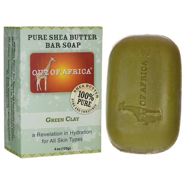 Out of Africa Pure Shea Butter Bar Soap - Green Clay 4 oz Bar(S 