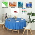 thumbnail image 2 of (1 Pc) Royal Blue Premium Round Heavy-Duty Plastic Table Covers (Reusable), 2 of 6