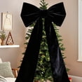 thumbnail image 1 of 6ft Giant Christmas Bows, Red Velvet Bow for Tree Topper Decor (Black), 1 of 7