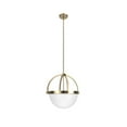 thumbnail image 2 of Hunter - Wedgefield 3-light Alturas Gold, Medium Size Pendant Light, Dimmable, Formal Style, Sphere Shaped, for Bedrooms, Dining, Living Rooms - 19236, 2 of 7