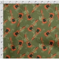 thumbnail image 4 of Soimoi Musical Instruments Printed, Japan Crepe SatinFabric, by The Yard 54 Inch Wide, Decorative Sewing Fabric for Dresses Kimonos Gowns, Olive Green, 4 of 5
