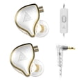 thumbnail image 2 of QKZ ZXD Auriculares con cable 3.5mm portátil portátil 360 grados en audio auricular interior exterior transmisión en vivo ejercitando auriculares caminando plateado con micrófono Noticed EL014470-04, 2 of 7