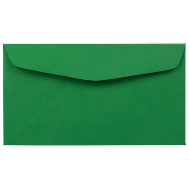 JAM Paper & Envelope No. 6 3/4 Envelopes, 3 5/8 x 6 1/2, Green, 25/Pack