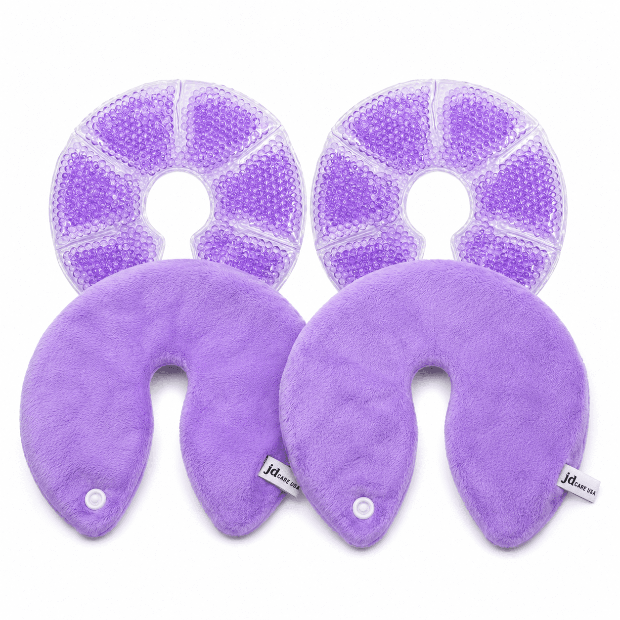 Mastectomy and Lumpectomy Hot Cold Breast Gel Packs (2 Pack) – Reusable Hot & Cold Therapy with Soft Plush Covers