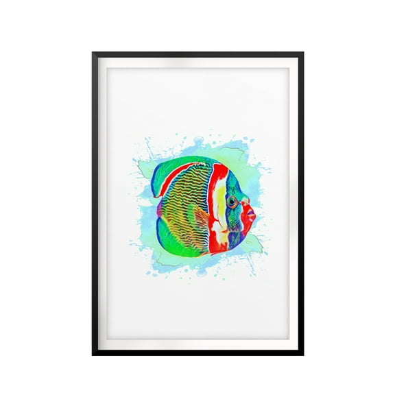 Watercolor Fish 5 x 7 UNFRAMED Print Animal Wall Art