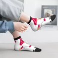 thumbnail image 2 of Rateoe Love You Mom Pattern Quarter Crew Socks,Toe Seamed Ankle Socks,Cotton Cushioned Breathable Athletic Crew Sports Socks, 2 of 7