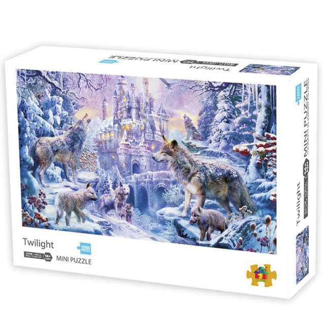 1000 PCS Mini Puzzles Painting Challenge Paper Puzzles DIY Decompression Toy Color:49394-13 Twilight City
