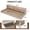 Brown + Sand + MDF + MDF, variant on 54 Washer Dryer Countertop with Non-slip Pads, Laundry Wood Shelf Topper with Edge, Double Layer Organizer for Washer and Dryer Laundry Hamper Counter Storage Organization in Walnut