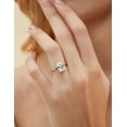 thumbnail image 4 of 3CT 925 Sterling Silver Engagement Rings Radiant Cut Solitaire Cubic Zirconia CZ Wedding Promise Rings for Her Wedding Bands for Women Size 3-11, 4 of 13