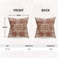 thumbnail image 3 of Boho Pillow Covers 18x18 Set of 2,Orange Pattern Throw Pillow Covers Outdoor Decorative Linen Pillow Covers for Couch Bed Sofa Cushion Boho Pillowcases, 3 of 6