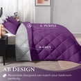 thumbnail image 4 of Set de edredón downluxe Queen morado/gris, 3 piezas, 4 of 6
