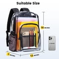 thumbnail image 2 of Mochila transparente Vorspack Heavy Duty de PVC transparente negro, 2 of 6