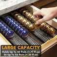thumbnail image 4 of Coffee Pod Holder Drawer Organizer for Nespresso Vertuo Capsule, Bamboo Holder Tray Storage for Nespresso Vertuo, Compatible with 40 Big or 52 Small Vertuoline Pods (Drawer Insert), 4 of 7