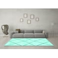 thumbnail image 3 of Ahgly Company Indoor Rectangle Oriental Turquoise Blue Modern Area Rugs, 5' x 8', 3 of 4