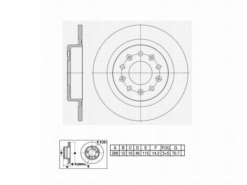 Winstop Brake Rotor, Rear WS244080, Chevrolet Malibu 2023-2016