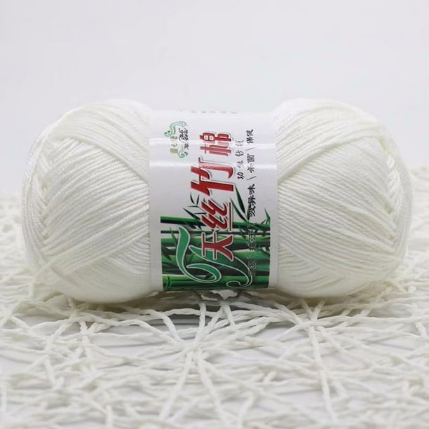Hilo de algodón para tejer a dos agujas y a ganchillo: hilo suave y delicado para la piel, ideal para prendas de vestir, bufandas, mantas, gorros y accesorios para bebés. Hilo cálido de fibra natura