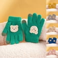 thumbnail image 3 of Utoimkio 1 Pair Kids Knitted Warm Gloves Toddler Full Finger Winter Warm Gloves Mittens for Little Boys Girls, 3 of 3